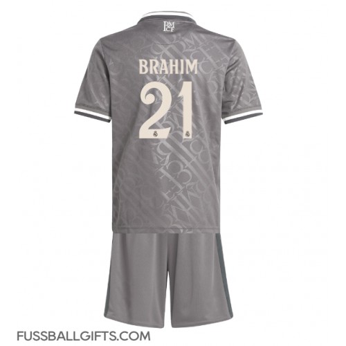 Real Madrid Brahim Diaz #21 Fußballbekleidung 3rd trikot Kinder 2024-25 Kurzarm (+ kurze hosen)